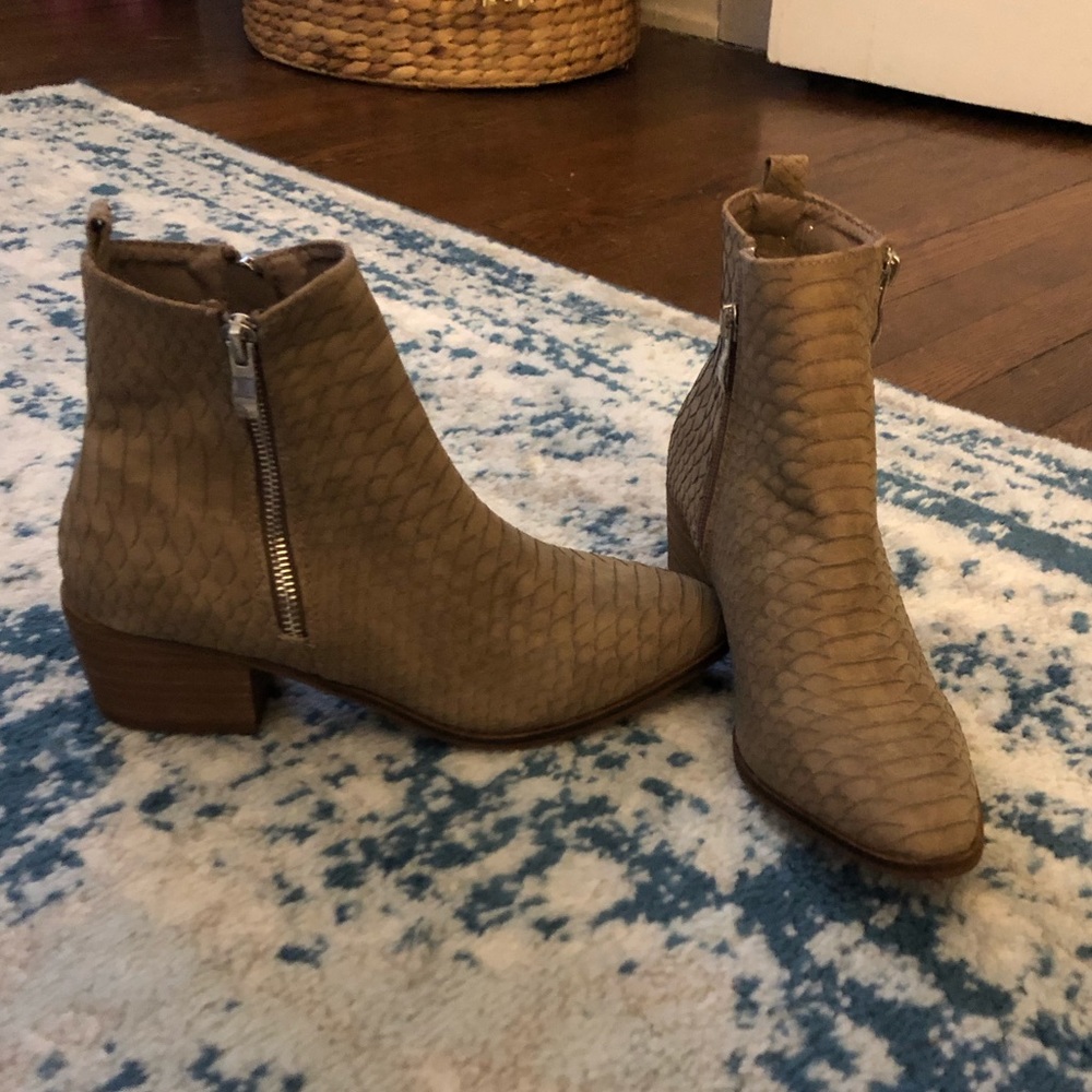 Snakeskin Booties